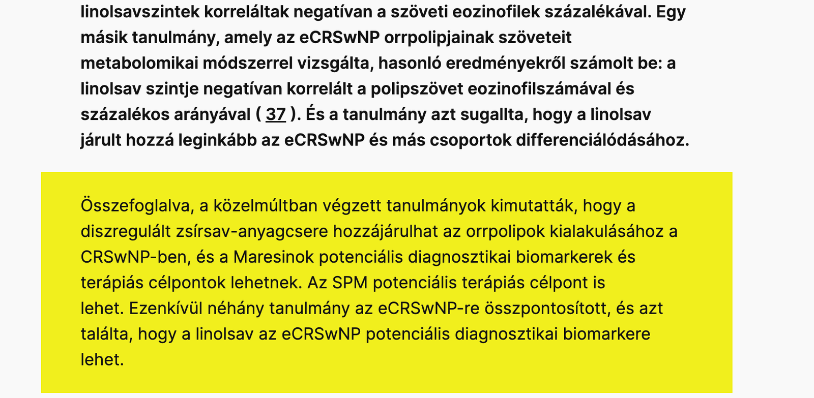 A tömegspektrometrián alapuló proteomika és metabolomika legújabb fejlesztései orrpolipokkal járó krónikus rhinosinusitisben